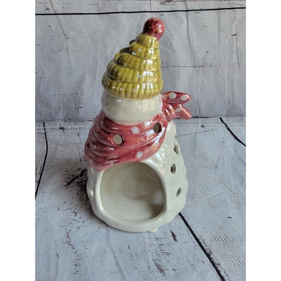 Yankee Candle Snowman Tea Light Candle Holder Christmas Winter Decor - Picture 4 of 7